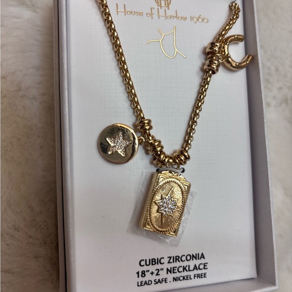 House of Harlow 1960 Gold Necklace Collection with Dainty Charms - Picture 2 of 2